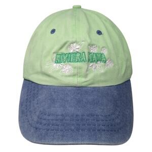 Riviera Maya Strapback Baseball Cap Multi One Size Embroidered Caribbean Side
